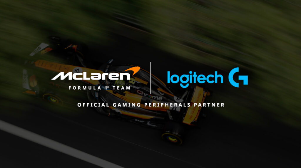 Imagen del anuncio del partnership entre Logitech G y McLaren