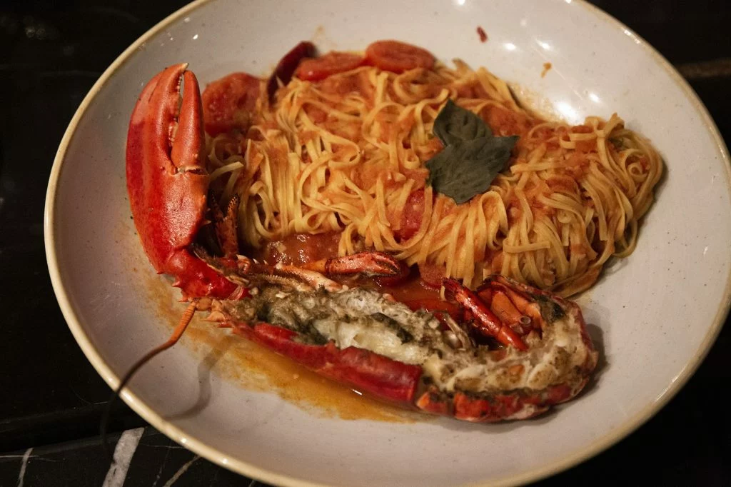 Linguine con bogavante