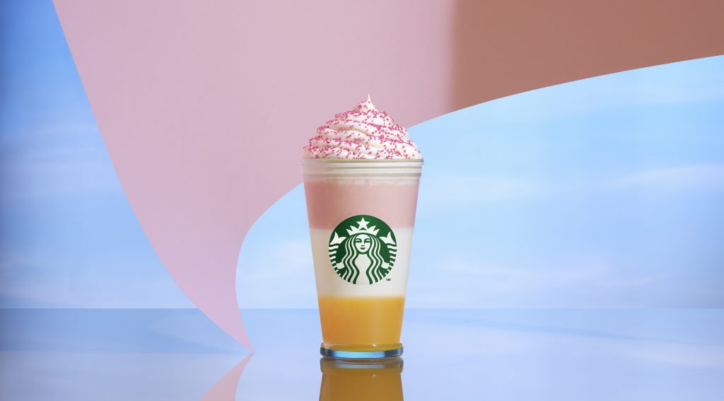 Passionfruit Raspberry Frappuccino de Starbucks