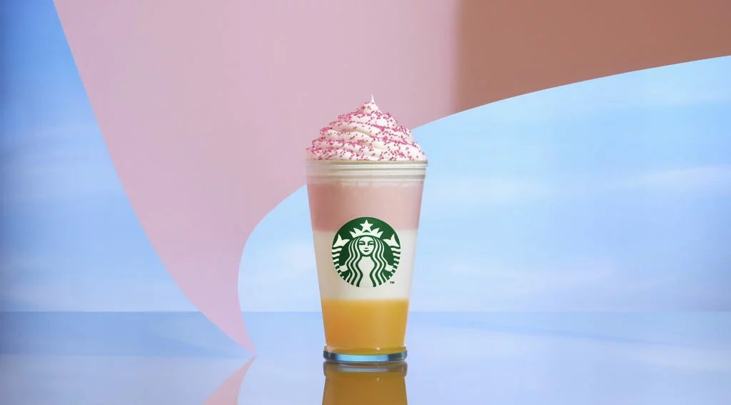 Passionfruit Raspberry Frappuccino de Starbucks