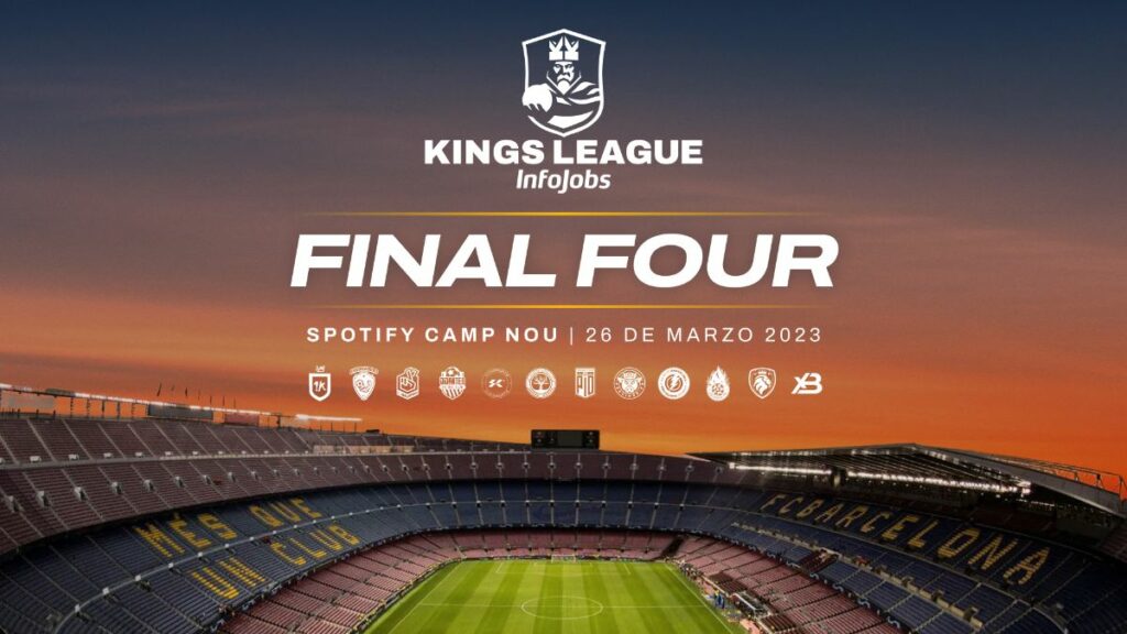 Imagen promocional del encuentro de la Kings League en el Camp Nou