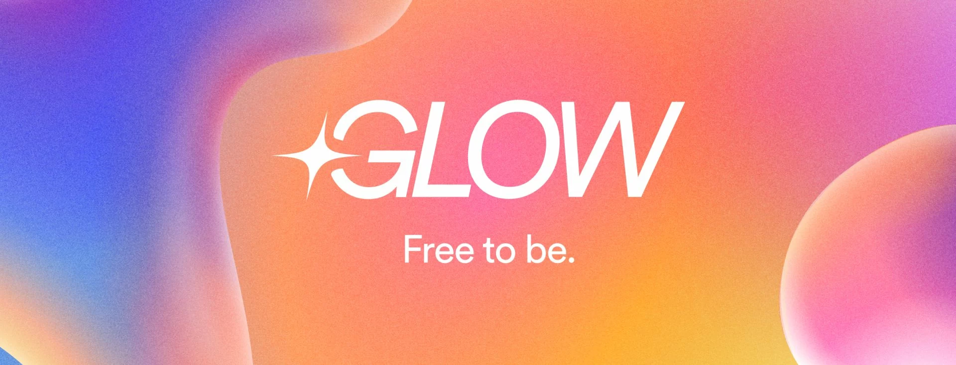 Imagen del programa Glow cuyo lema traducido es "libre para ser"