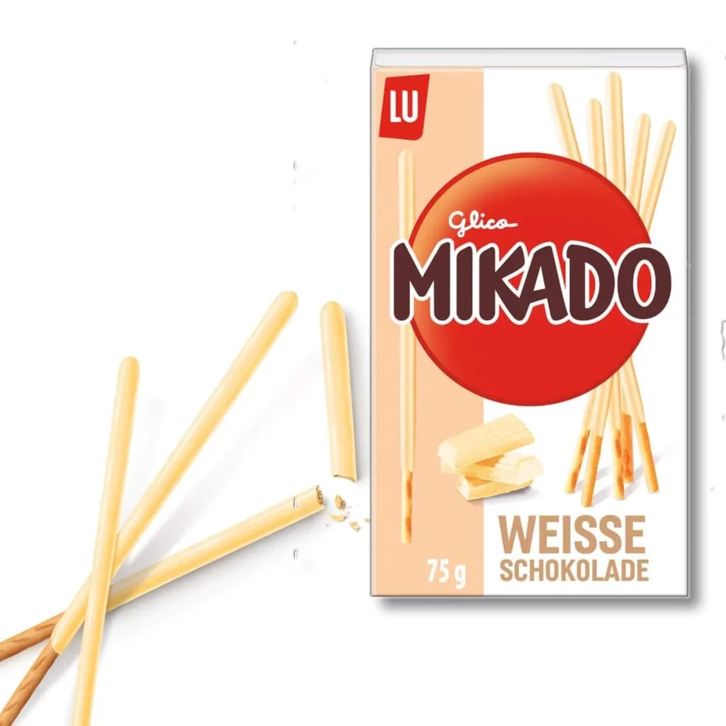 Mikado de chocolate blanco