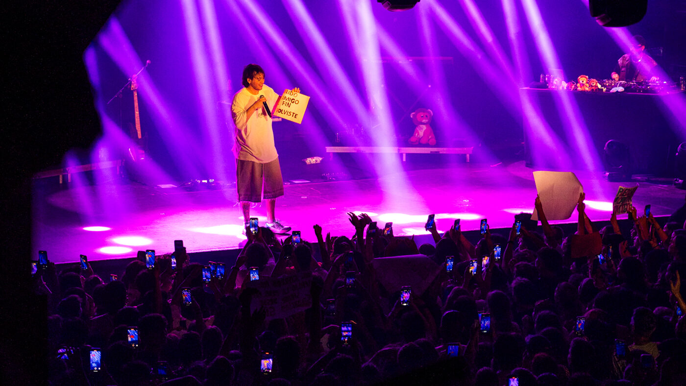 Paulo Londra en concierto en Barcelona. Fotografía de @salvajaco