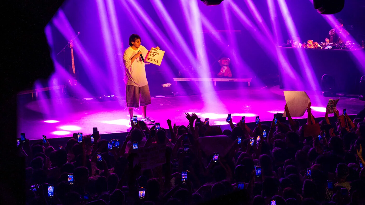 Paulo Londra en concierto en Barcelona. Fotografía de @salvajaco