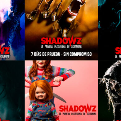 Mosaico de imágenes promocionales de la plataforma Shadowz