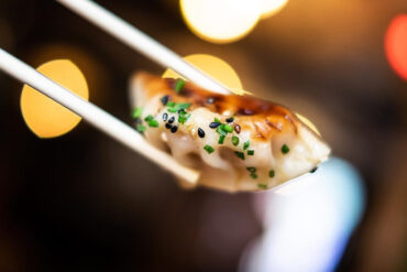 Gyozas de verduras, plato servido en el Restaurante Madame Ramen