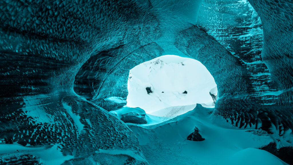 Islandia Volcán Katla, cueva de hielo