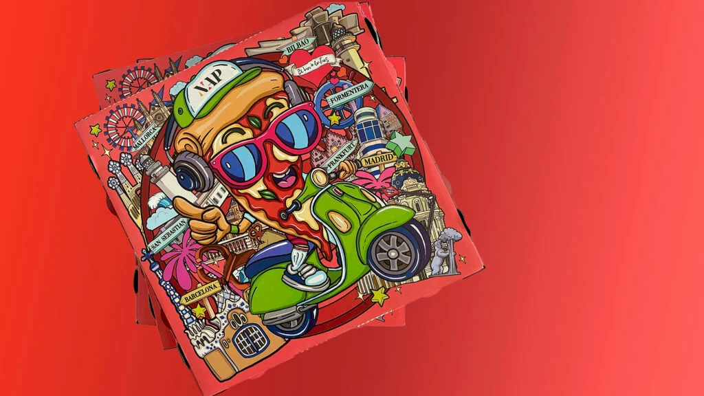Diseño propuesto para la quinta edición del "Arte en caja" de NAP, obra de Javier Navarro (Dios de los Tres)