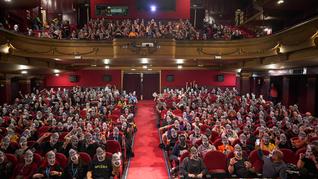 Terrifier 3 celebró su estreno en Donosti con una audiencia muy entregada y vestida de Art. Fotografía cedida de @azqueta_arts