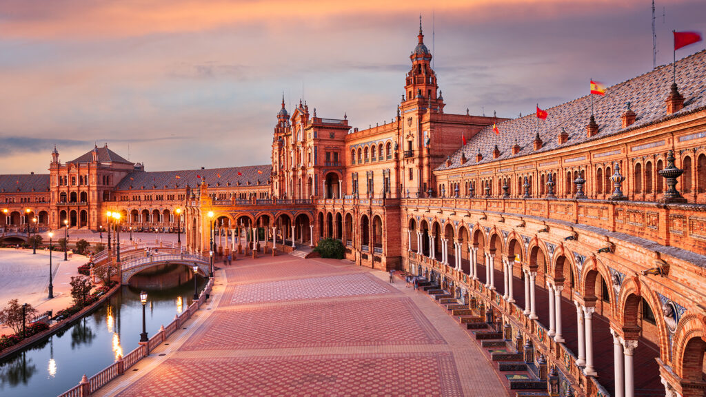 Vista de la plaza España de Sevilla