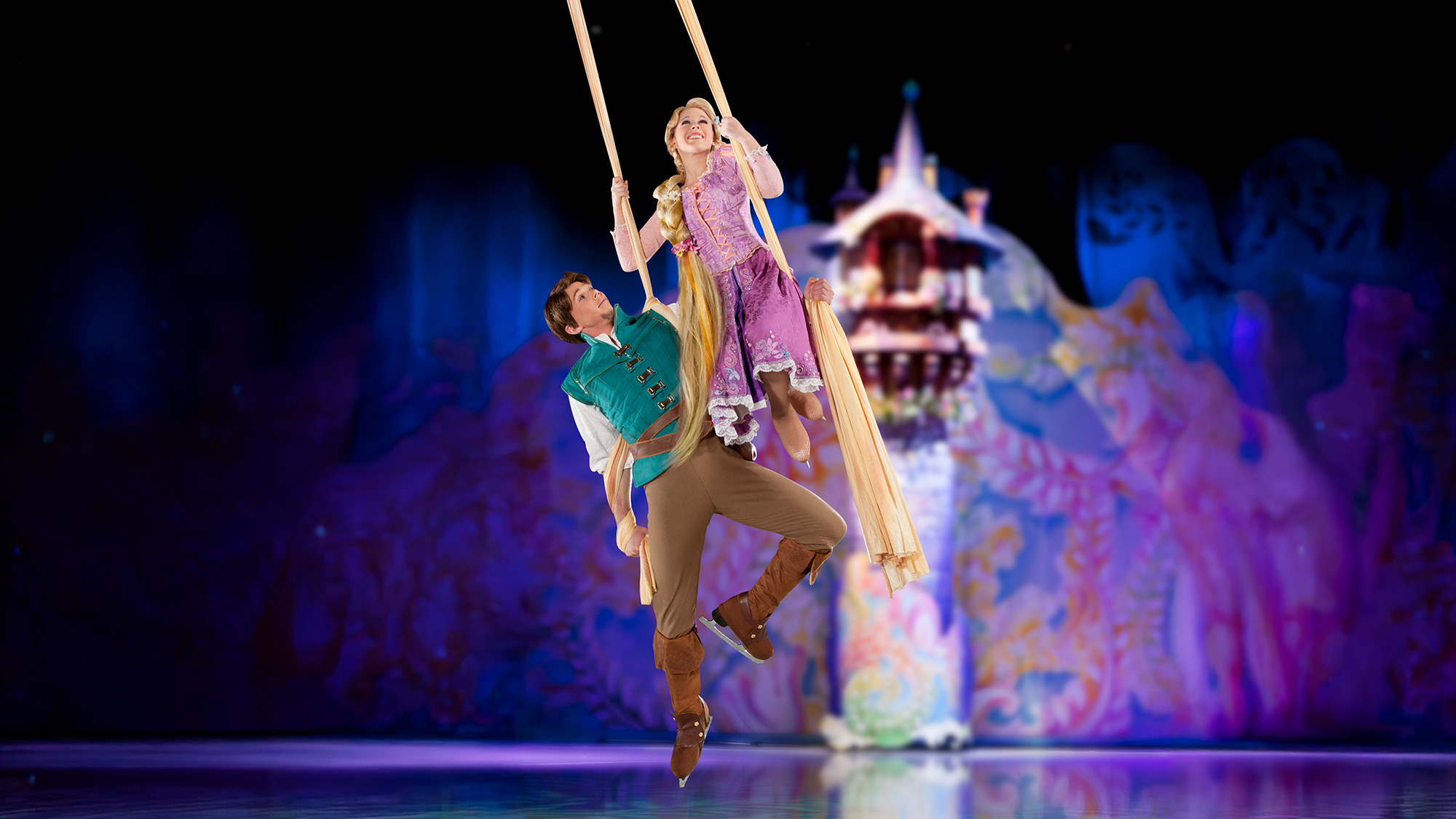 Rapunzel y Flinn en Disney On Ice