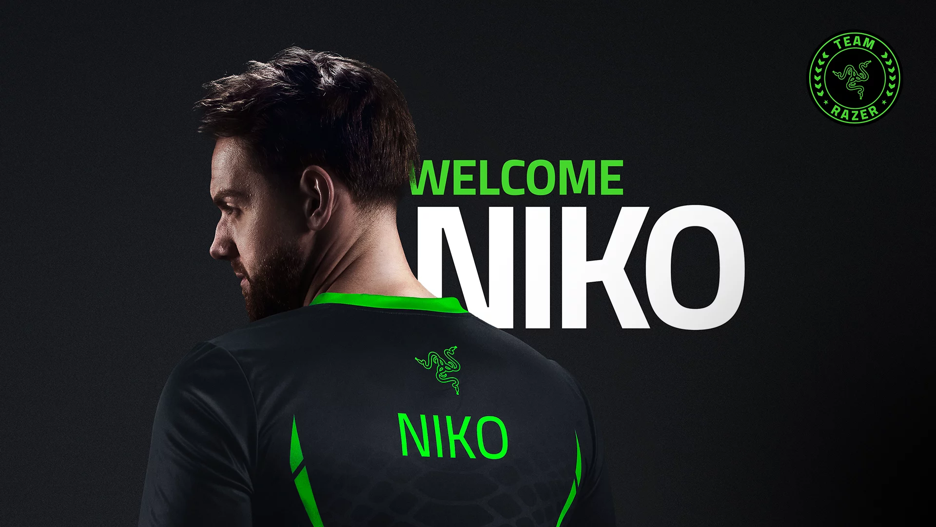 Nikola "NiKo" Kovač en la imagen promocional de su incorporación en el Team Razer