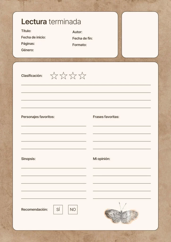 Diseño de ficha literaria