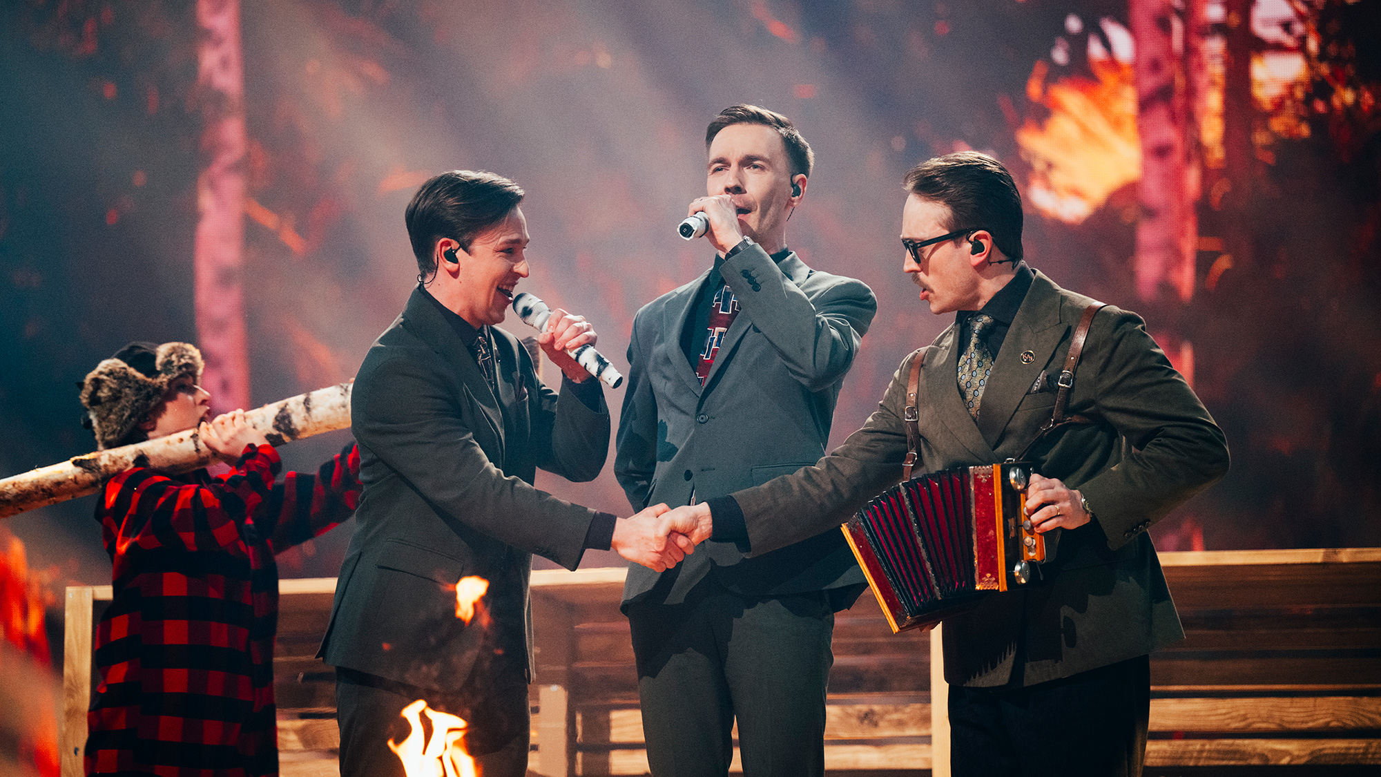 KAJ en su participación en Eurovisión. Fotografía EBU (Sarah Louise Bennett)
