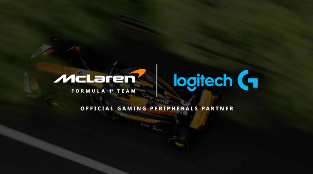 Imagen del anuncio del partnership entre Logitech G y McLaren
