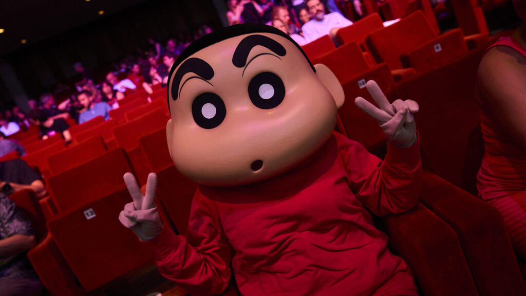 Shin Chan acudió a la proyección de su propia película. Fotografía de Ivan Font