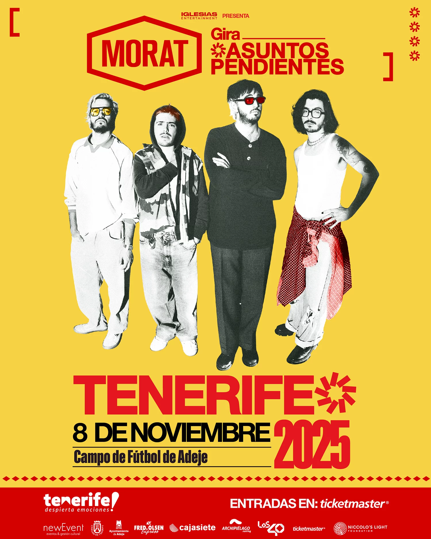 Cartel del anuncio del concierto de Morat