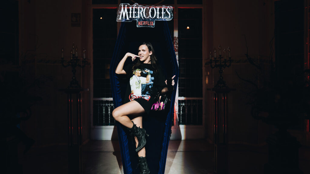 Presentación de la segunda temporada de Miércoles de Netflix. Fotografía de Sharon López