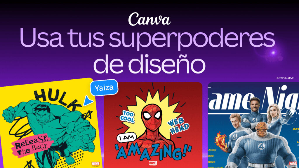 Imagen promocional Canva MARVEL
