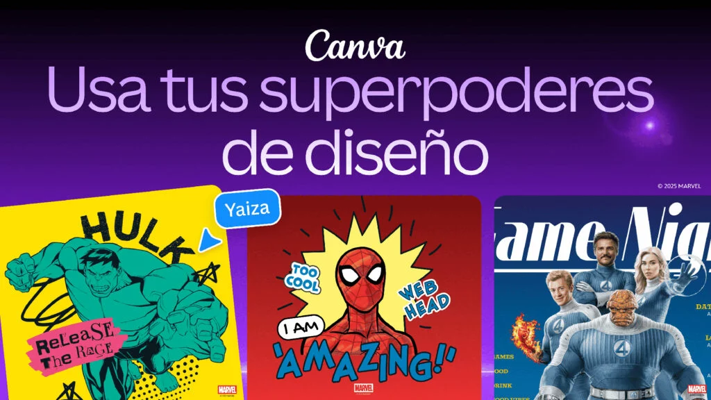 Imagen promocional Canva MARVEL