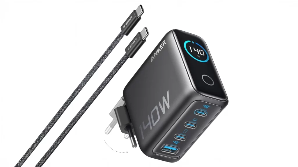 Anker Cargador USB-C 140 W con Tecnología GaN