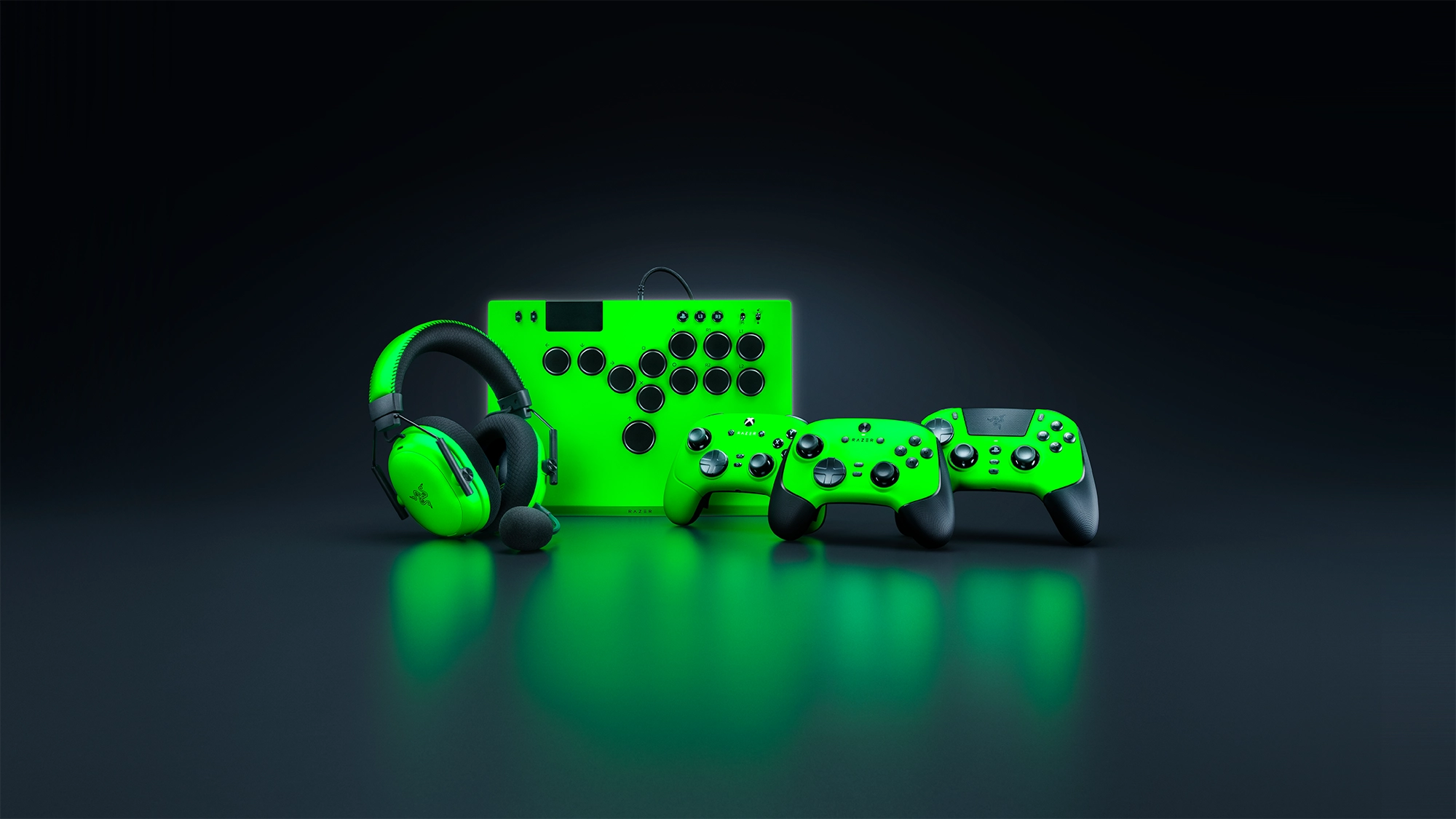 Colección de dispositivos Esports Green de Razer