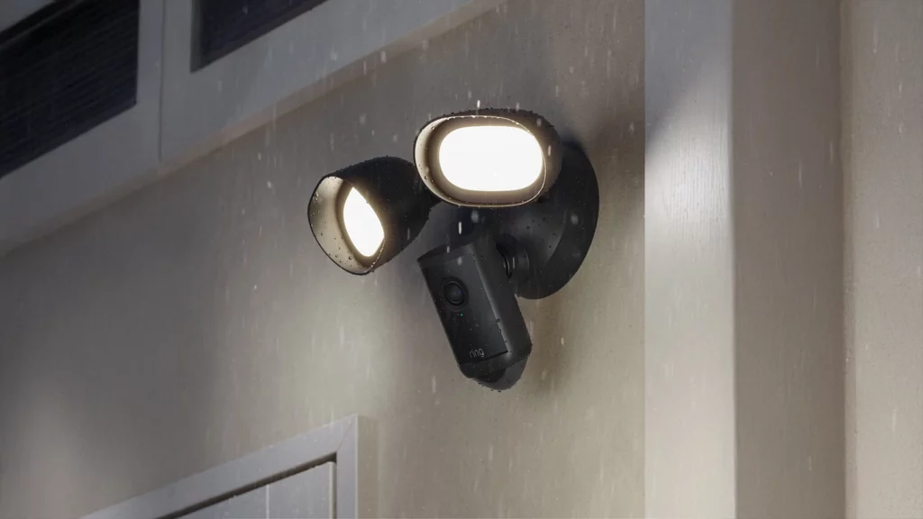Cámara exterior Ring Floodlight Cam Pro con luces led