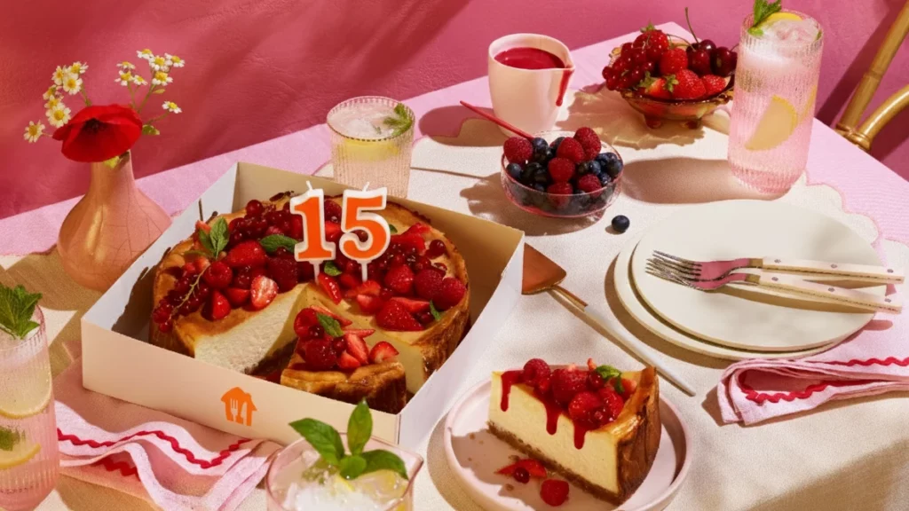 Mesa de aniversario de Just Eat