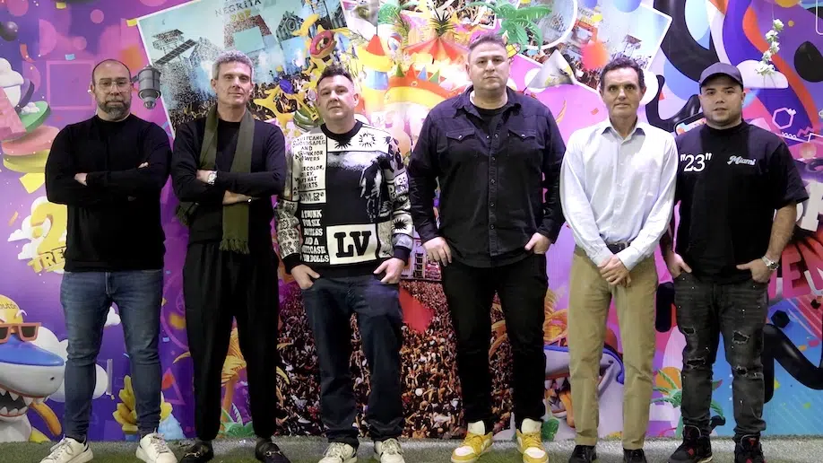 Los nuevos socios de RBF. De izquierda a derecha:  Raul Rojas, Gianmaria Borra Cerruti, Mattia Loetscher, Ivan Sanahuja, Antonio Beaus y  Wonder Lozano