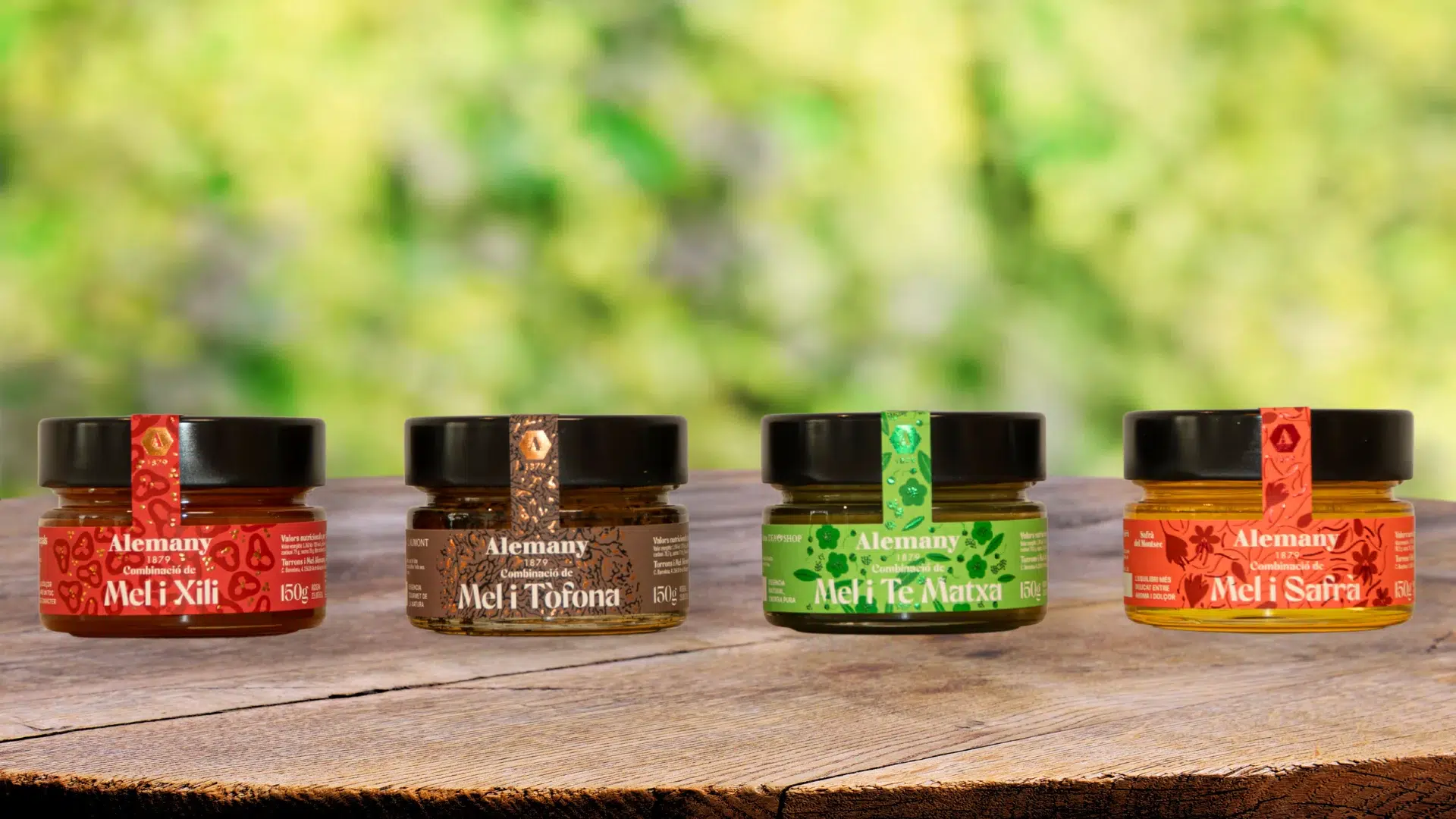 Surtido de mieles de la casa Alemany