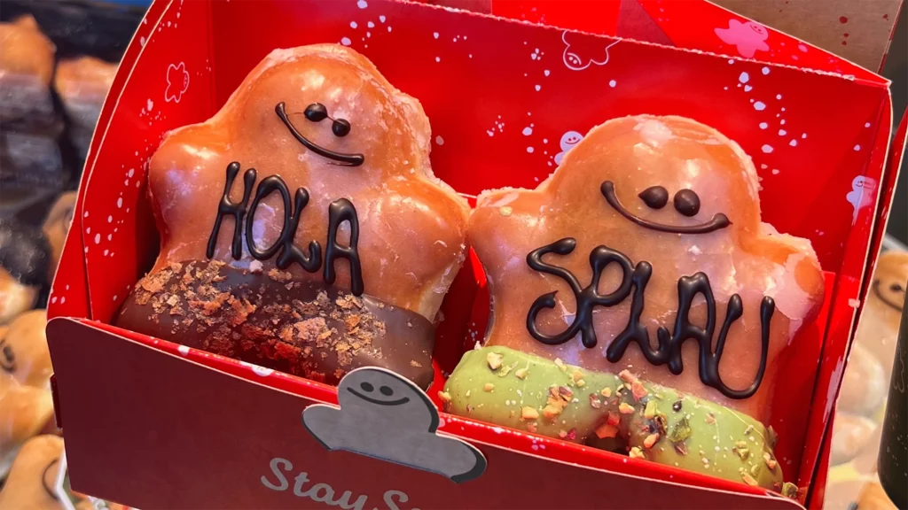 Dos hombres Boldú, donuts con rellenos de crema de cacao