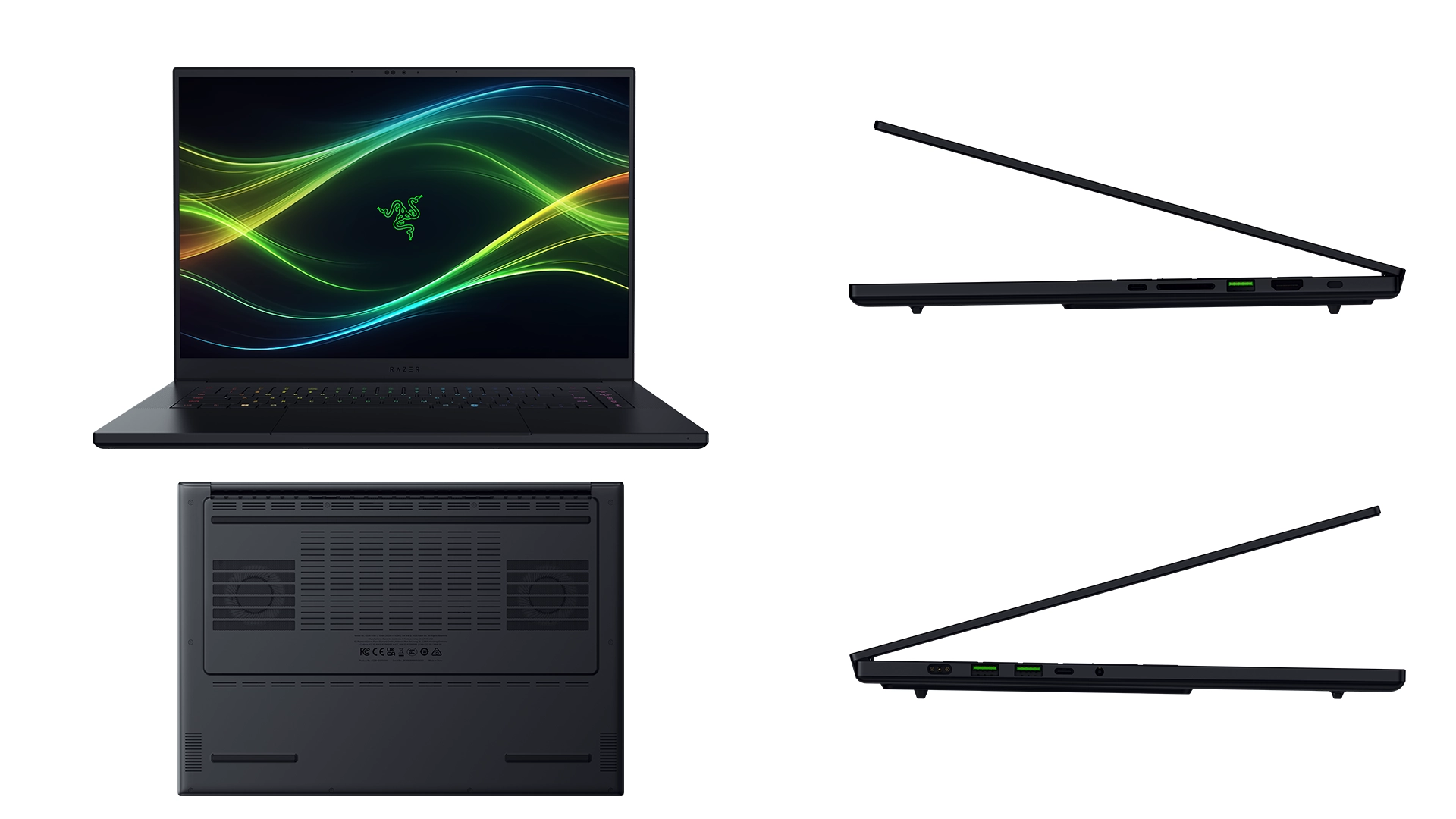 Múltiple vista del ordenador portatil RAZER Blade 16 (2026)