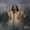 Frame de la actuación de Rosalía en los Premios Brit Awards. Fotografía cedida.