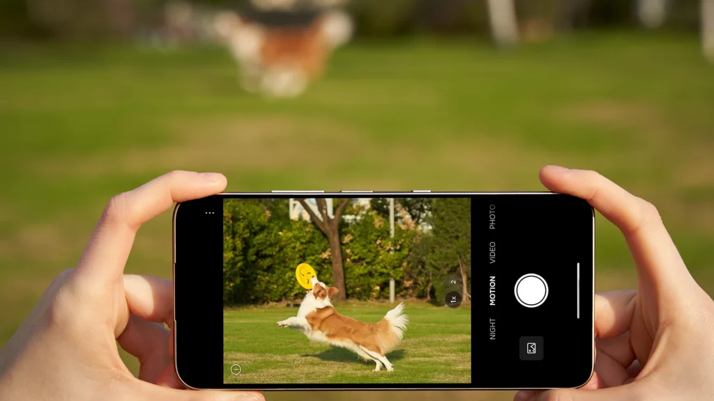 Vista de la herramienta de fotografía con movimiento del TCL NXTPAPER 70 PRO