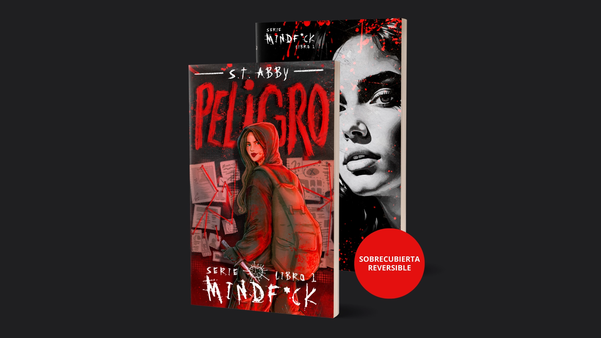 Portada reversible de la novela "Peligro"