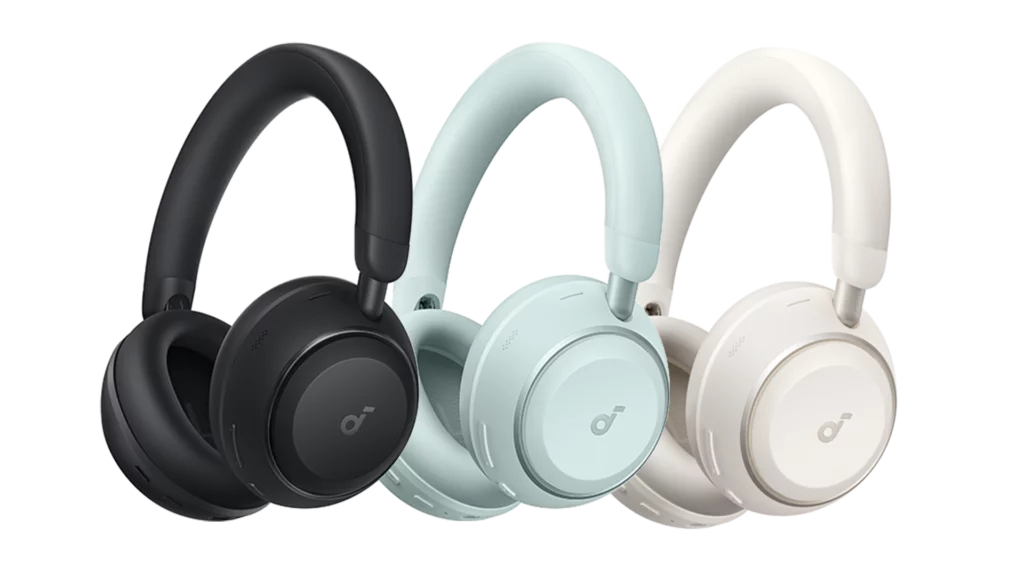 Los auroculares soundcore Space 2 estan disponibles en tres colores: negro, verde y blanco