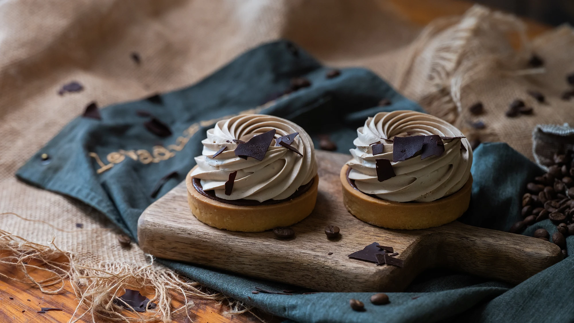 Tartaletas de chocolate y café llamadas "Levadurapadre" de Levadurapadre
