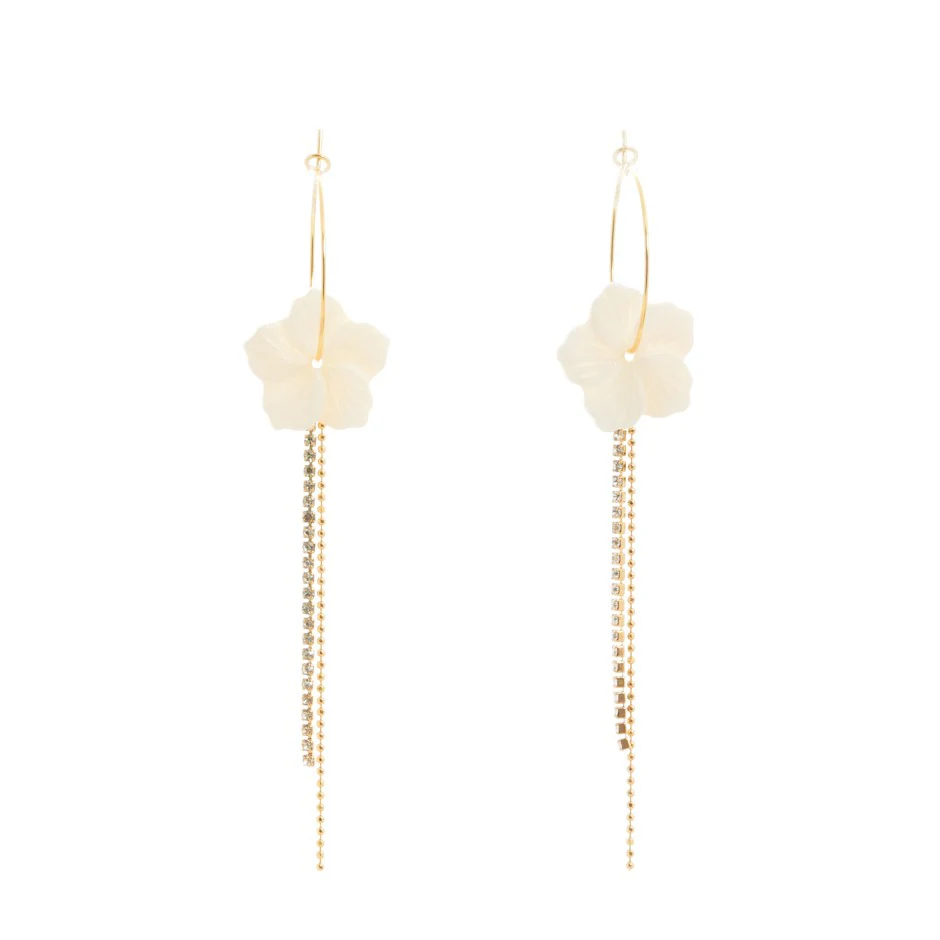 Pendiente Corfú aro flor