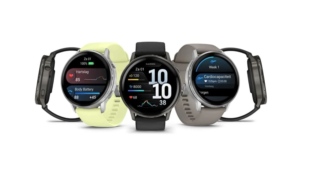 Muestra de diferentes colores de correa del Garmin Venu 4