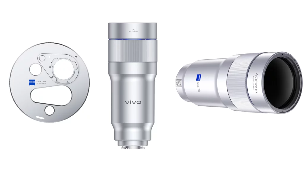 El vivo X300 ULTRA tiene su foco de largo alcance y viene con un adaptador circular