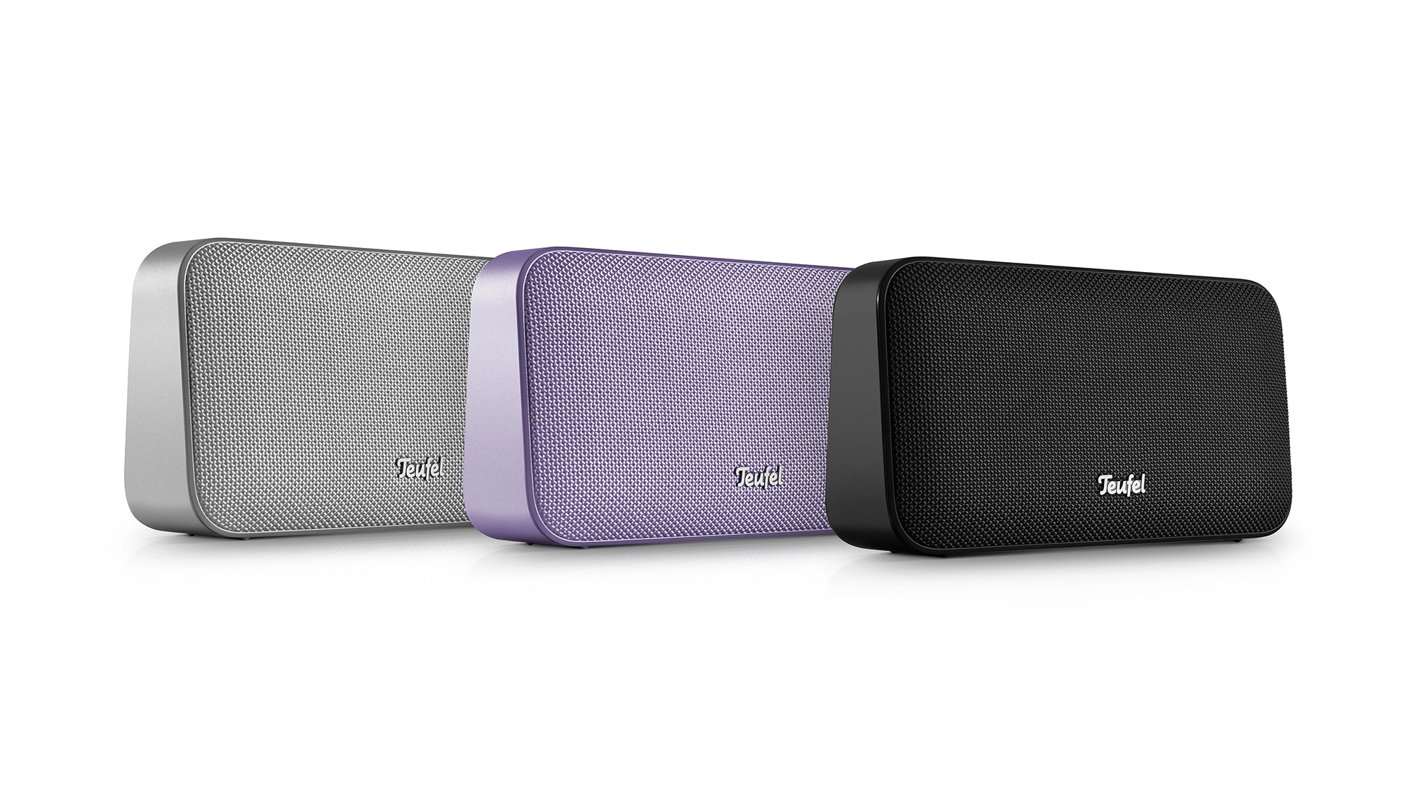 El Teufel MOTIV GO 2 está disponible en colores lavanda, negro y gris.