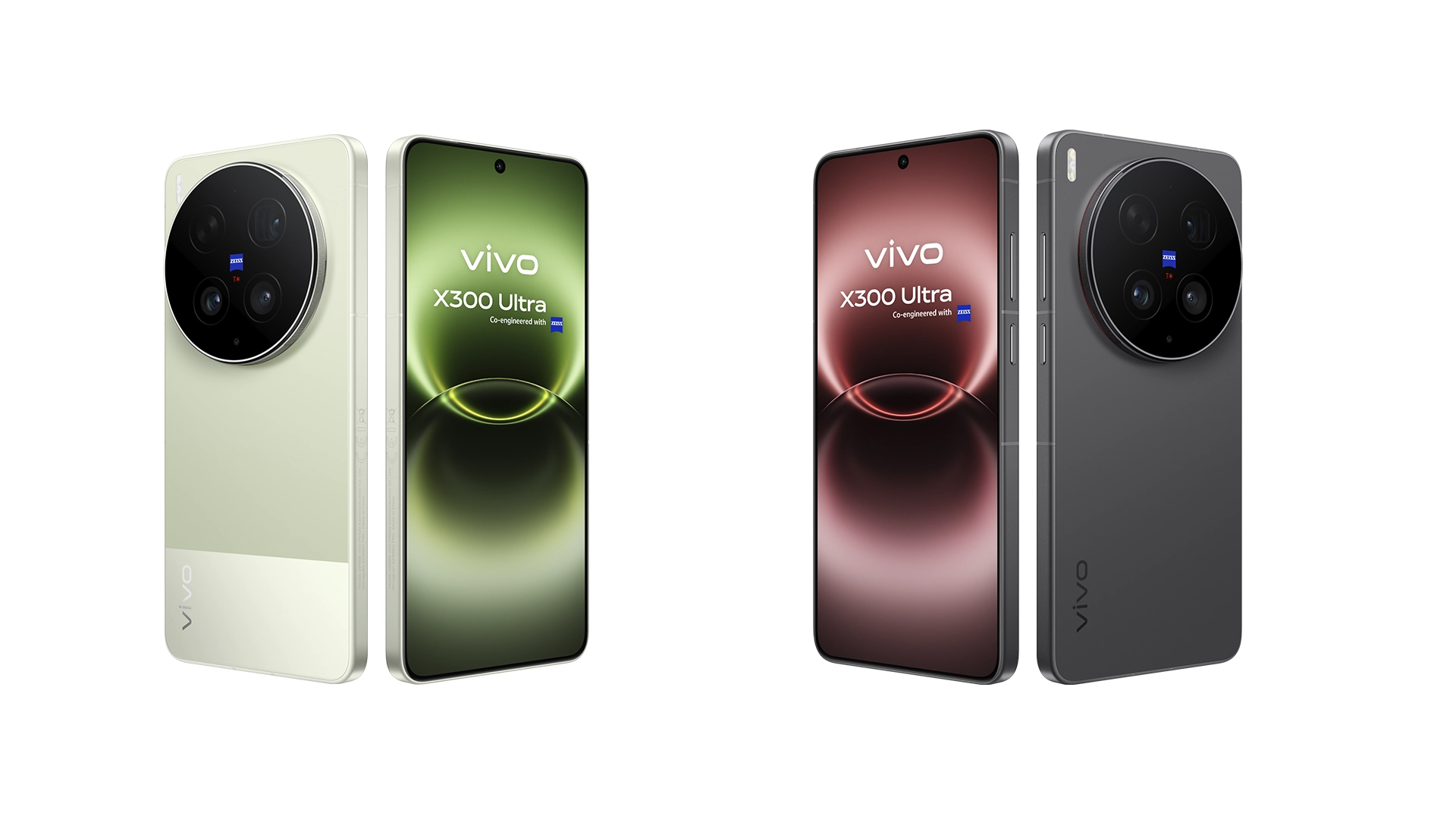 Versiones del vivo X300 ULTRA, disponibles en color verde césped o Negro Volcánico