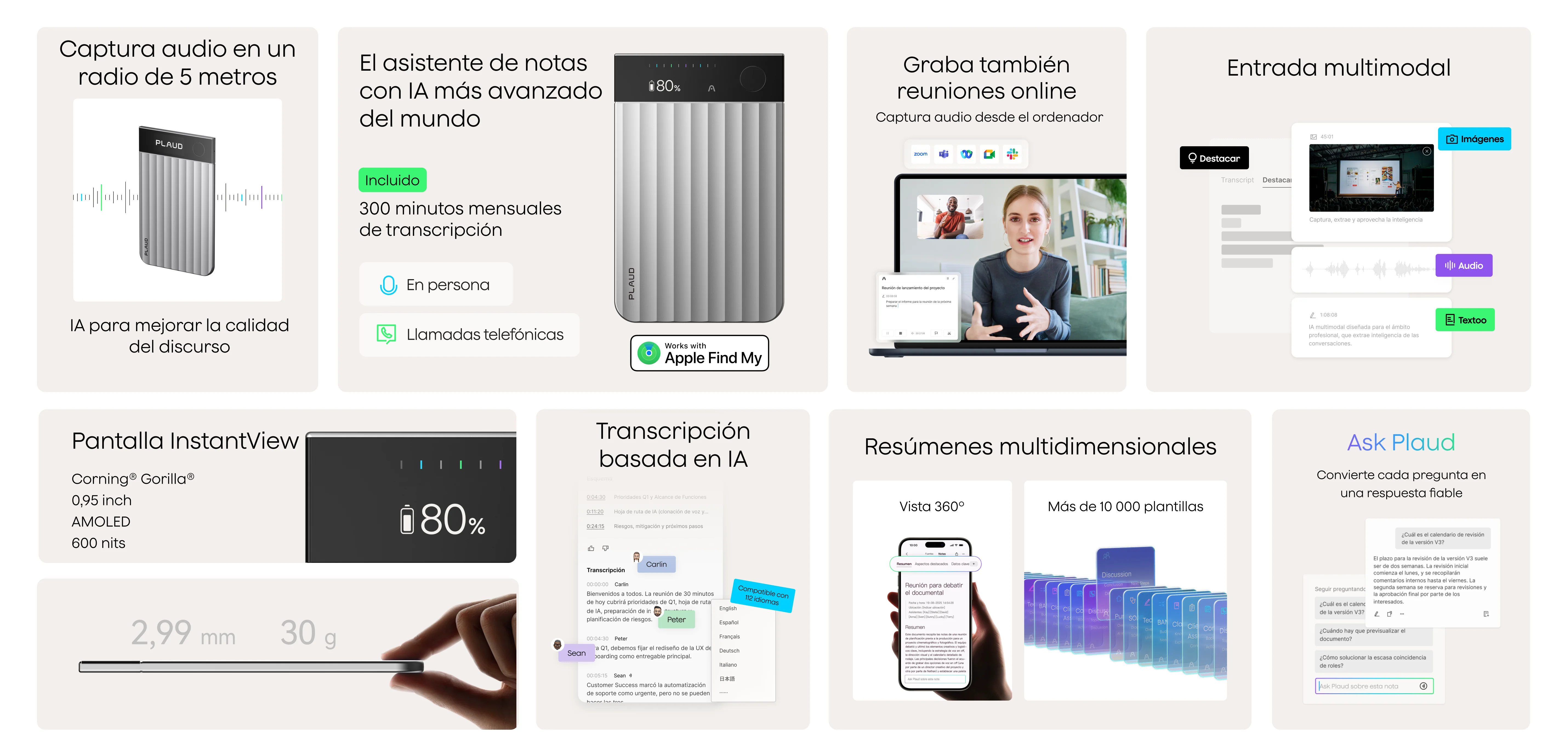 Especificaciones del Plaud Note Pro