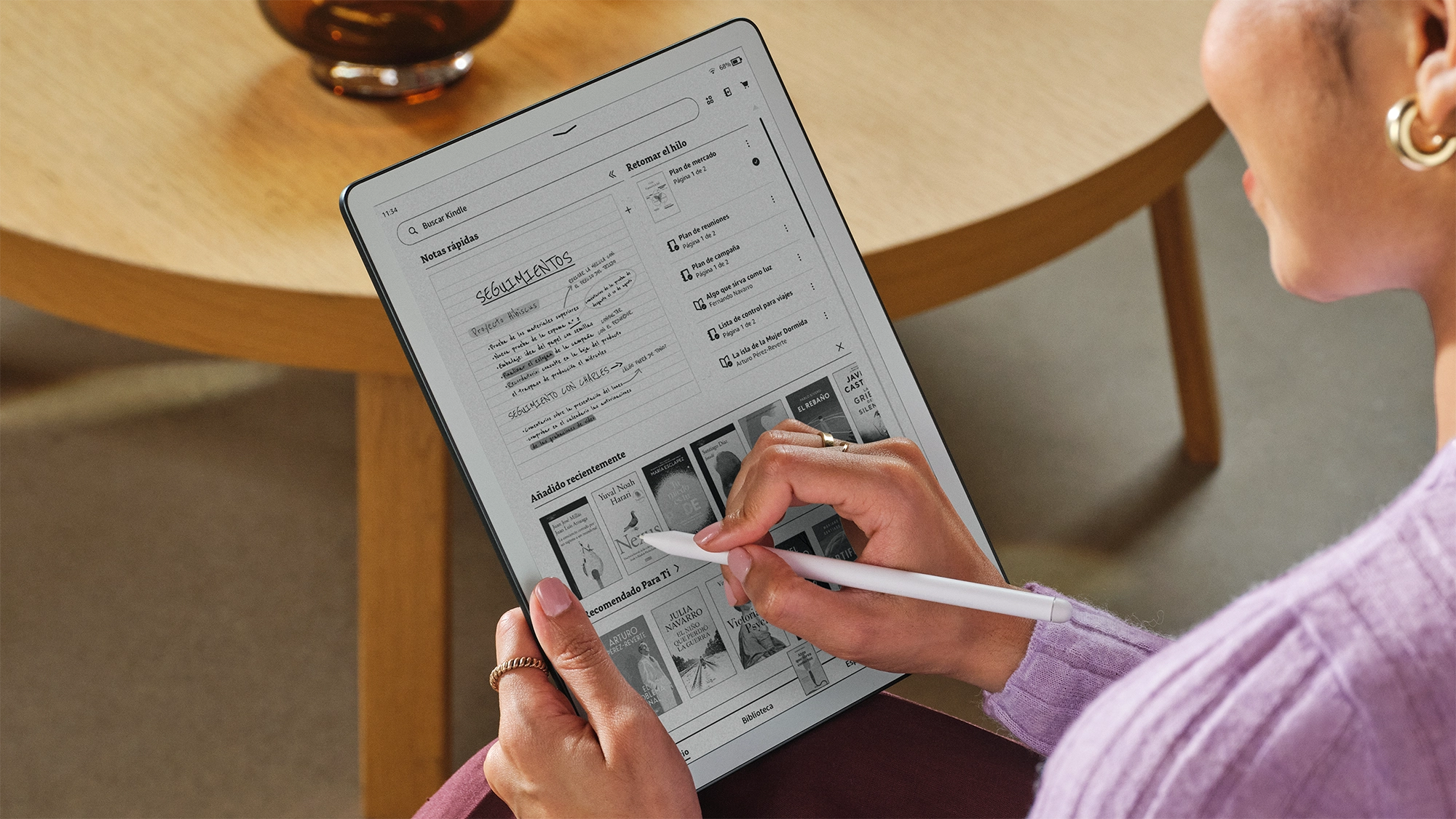 Kindle Scribe sin luz frontal