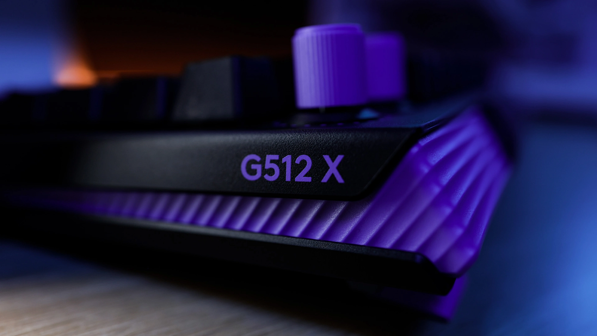 Detalle de las ruedas de control del teclado LOGITECH G512X