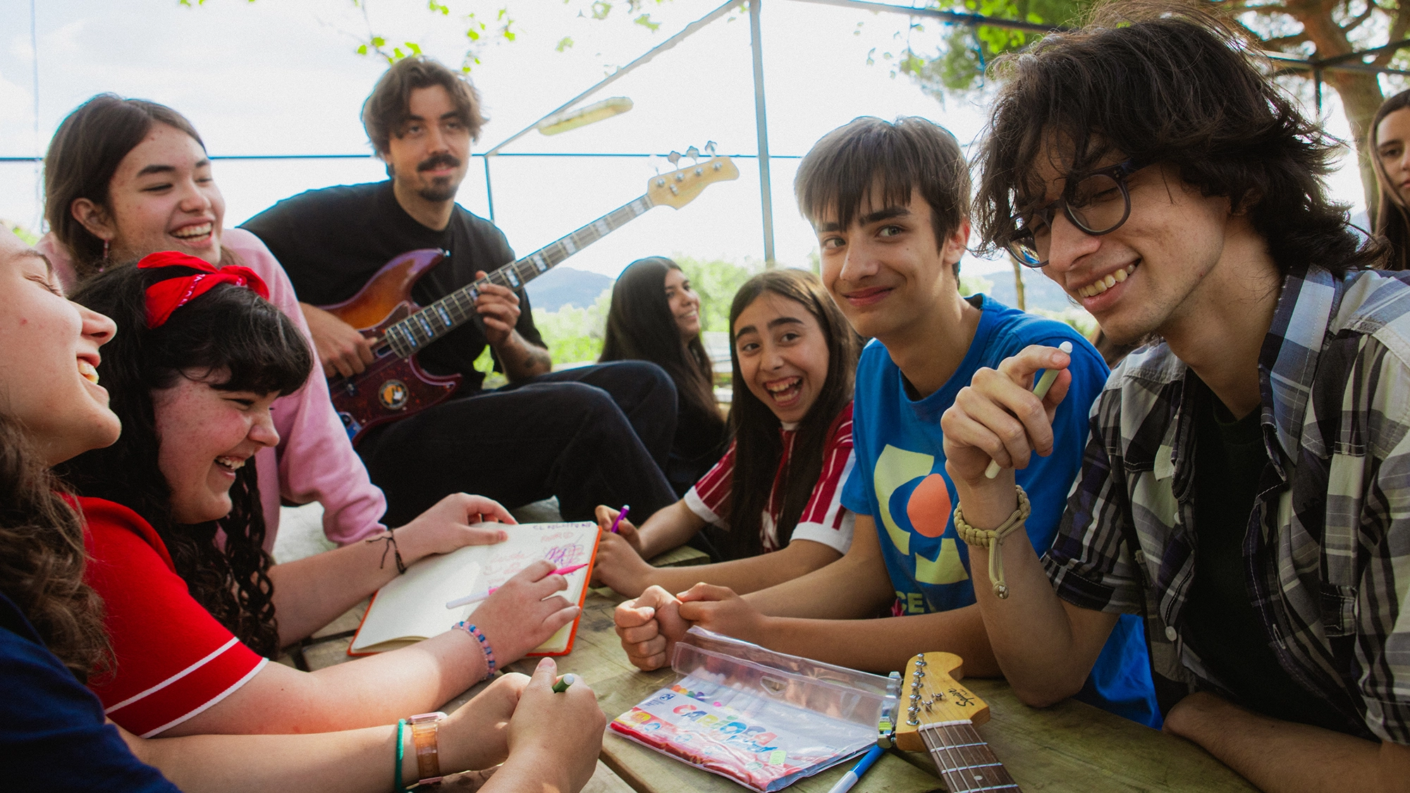 Grupo cen un taller de composición. Fotografía de Fio Vicente