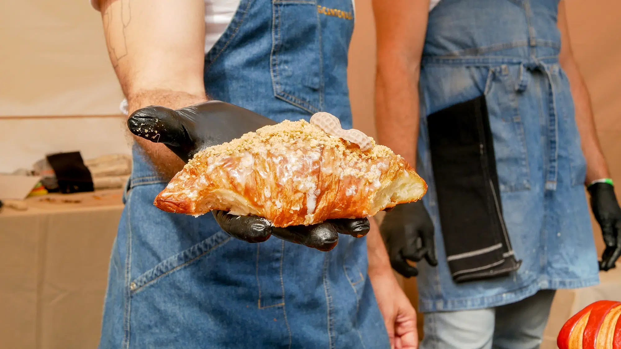 Cruasán de mascarpone y azúcar de La Cantonada