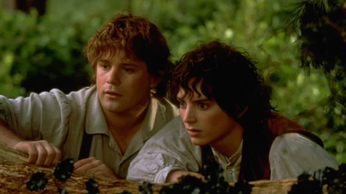 Sean Astin y Elijah Wood en un fotograma de El Señor de los Anillos