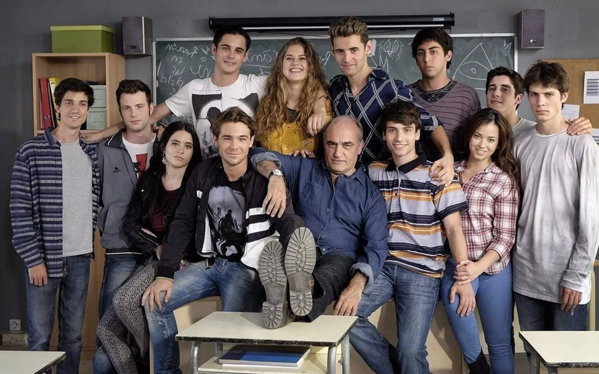 Fotografia del elenco de Merlí